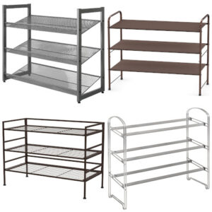 3-tier metal shoe rack