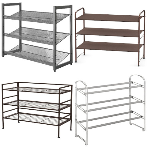 3-tier metal shoe rack