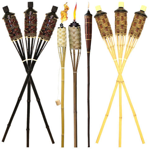 bamboo tiki torches