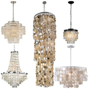 capiz shell chandelier