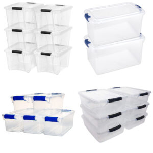 clear plastic storage bins with lids