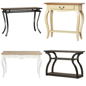 curved leg console table