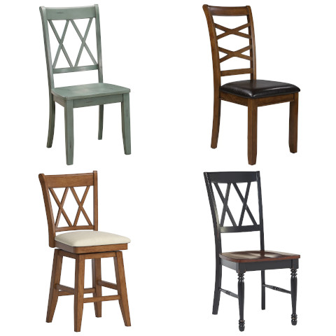 double x back dining chair