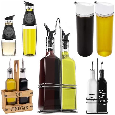 glass oil and vinegar dispenser set