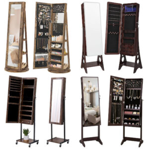 jewelry armoire with mirror