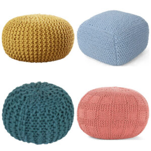 knitted pouf