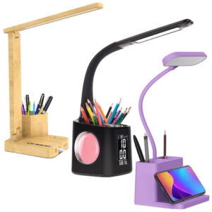 led desk lamp with pen holder