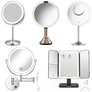 magnifying makeup mirror with light