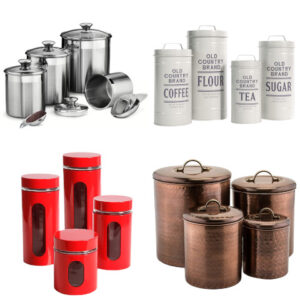 metal kitchen canister set
