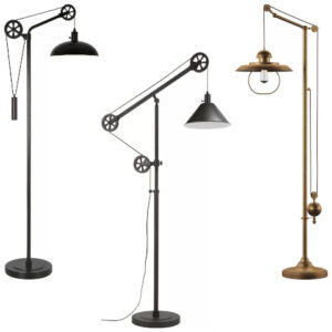 pulley floor lamp