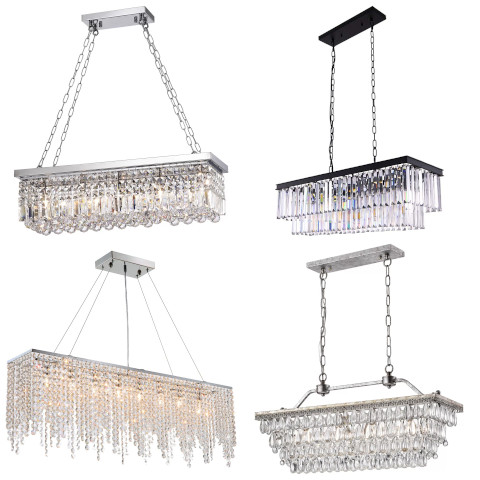 rectangular crystal chandelier