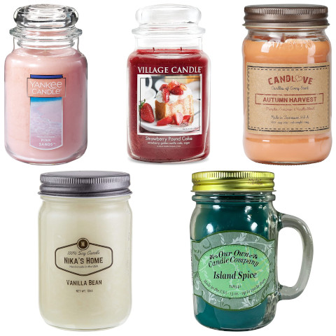 scented jar candle