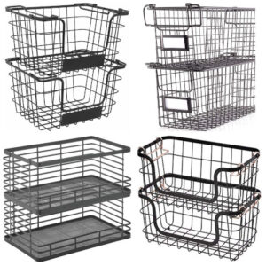 stackable wire baskets