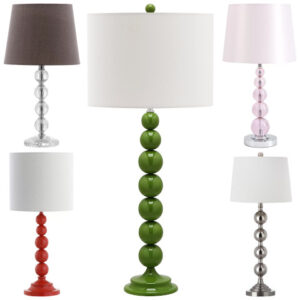 stacked ball base table lamp