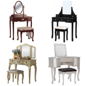 vanity set with cabriole legs