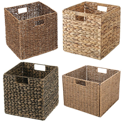 wicker cube basket