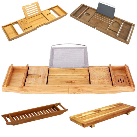 wooden bath tray