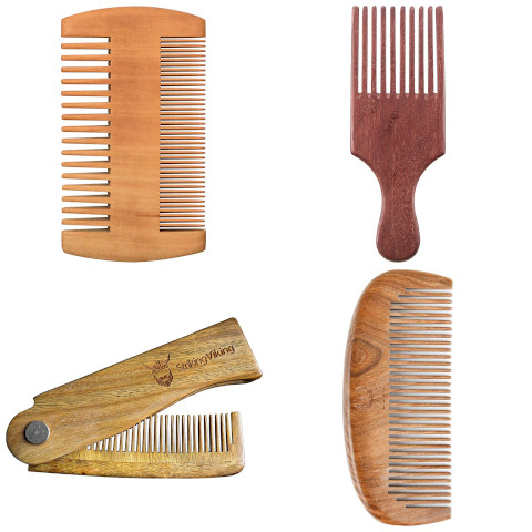 wooden beard comb