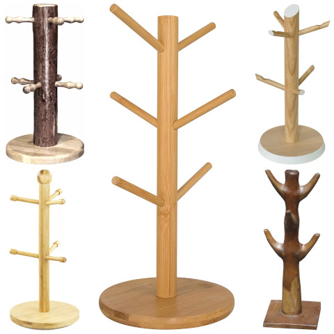 wooden mug tree holder