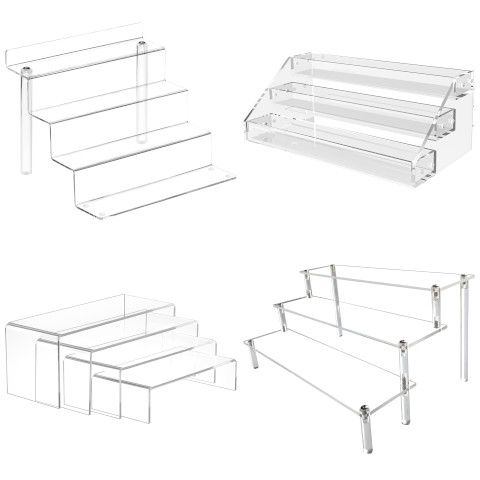 clear acrylic display risers