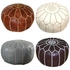 moroccan leather pouf