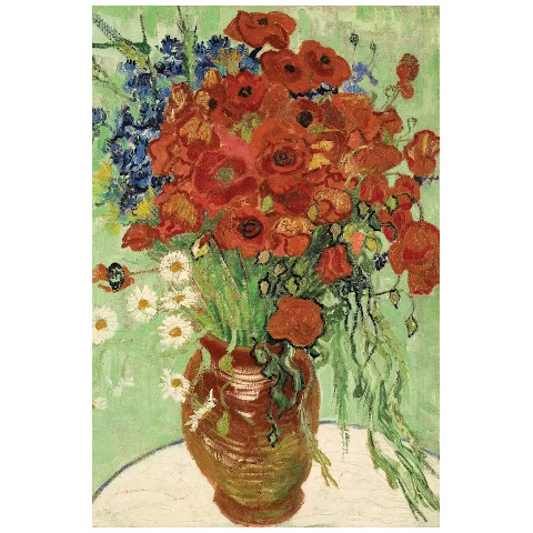 vase with daisies and poppies vincent van gogh