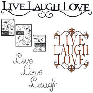 live laugh love metal wall decor