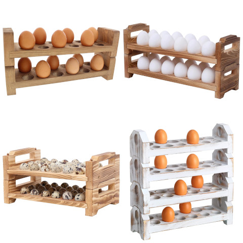 wooden stackable egg holder