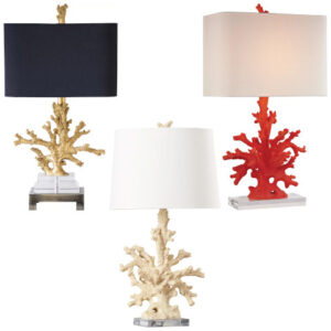 faux coral base table lamp