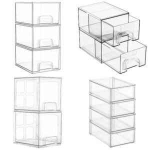 clear stackable storage drawers