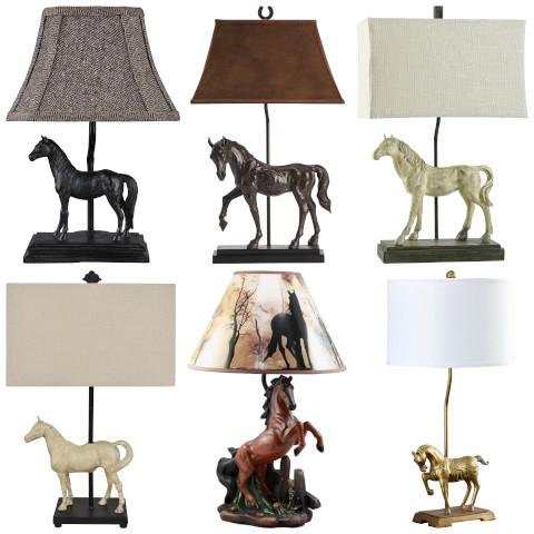 horse base table lamp