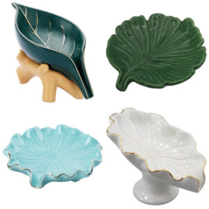 ceramic leaf soap dish