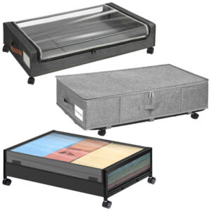 under bed storage with wheels and lid