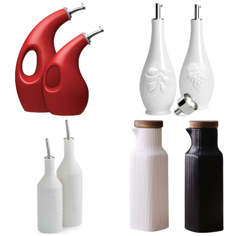 ceramic oil and vinegar dispenser set