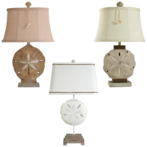 sand dollar base table lamp