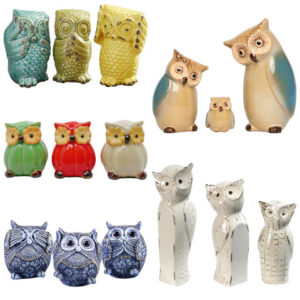 ceramic owl figurines