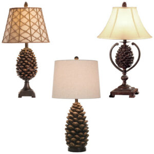 pinecone base table lamp