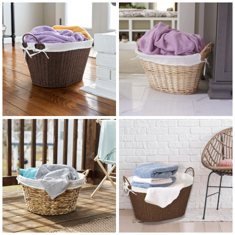 wicker laundry basket