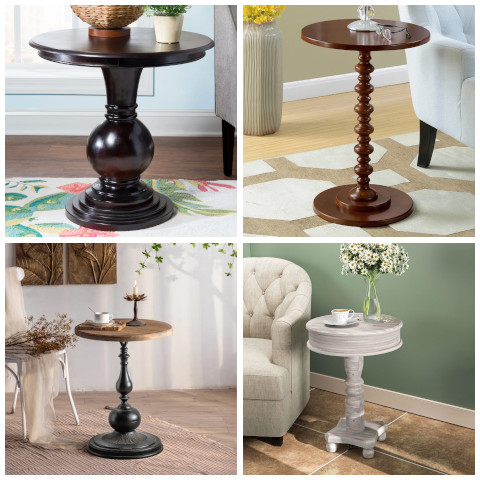 pedestal end table