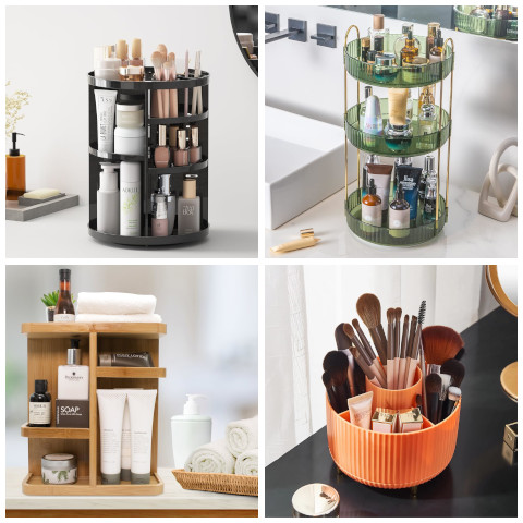 rotating makeup organizer