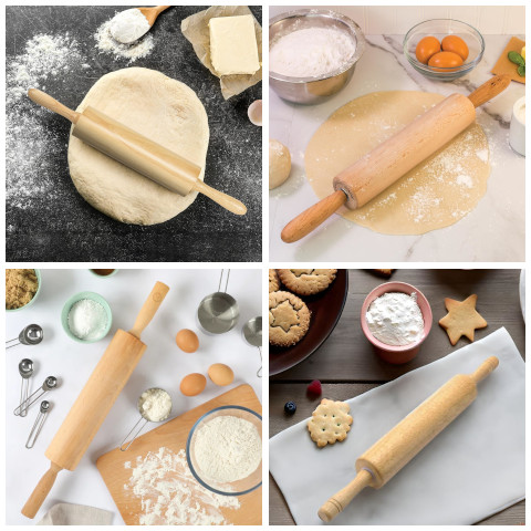 classic wooden rolling pin