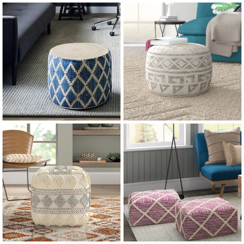 geometric pouf