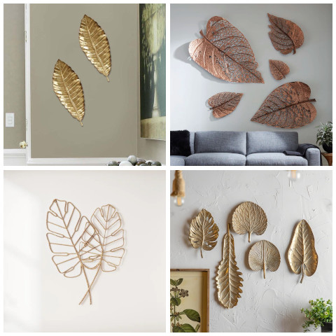 leaf metal wall decor