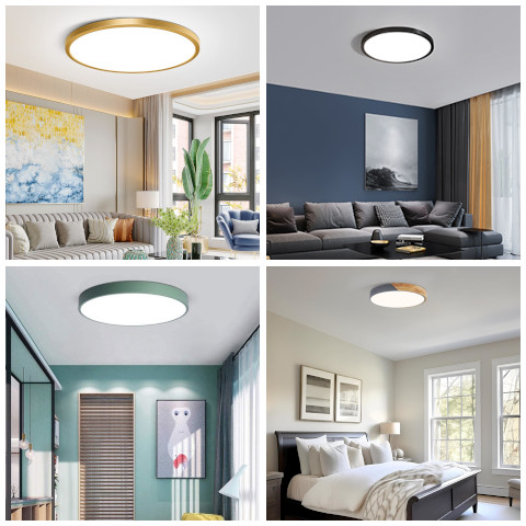 simple circle led flush mount light