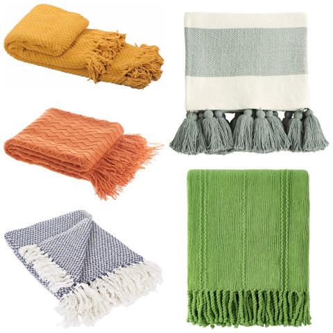 throw blanket with tassels