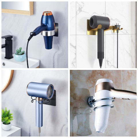 wall mounted hair dryer holder