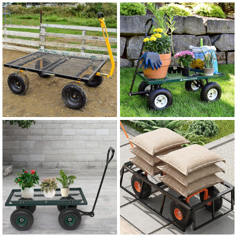 flatbed garden cart