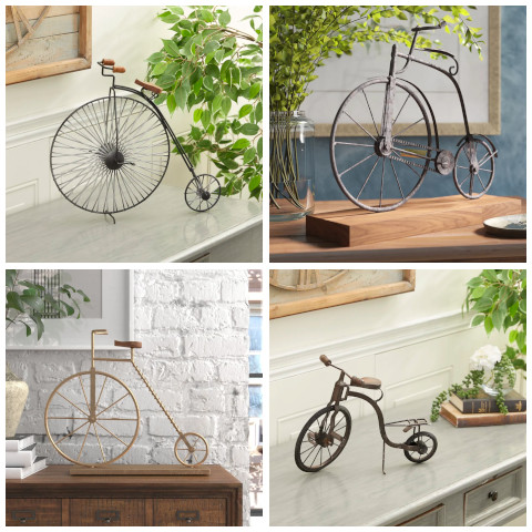 high wheel bicycle figurine