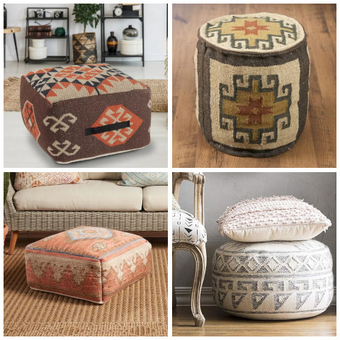 kilim pouf