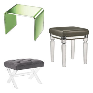 acrylic vanity stool